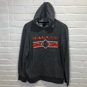 Vintage Oakley Hoodie Pullover Sweatshirt Regular Fit Men's Small Gray